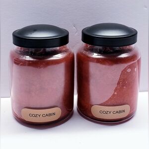 COZY CABIN -A Cheerful Giver Baby Jar Single Wick Candle, 6 oz (2 pack)